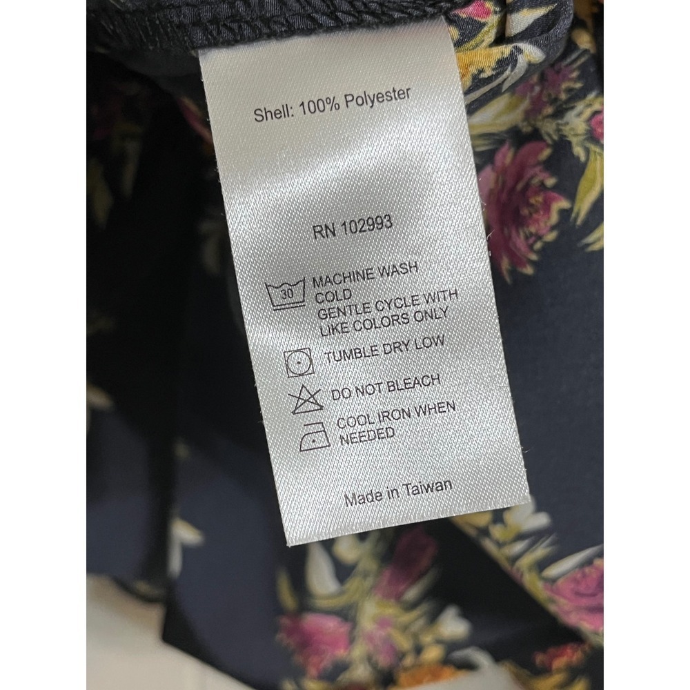 Thakoon Collective Floral Ruffle Blouse‎ Long Sleeve Top Black Size 0 - Picture 5 of 9